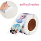 500PCS Disney Frozen Elsa Princess Stickers Anime Seal Label Decoration Cartoon Children's Party Candy Sticker Roll Sticker Gift