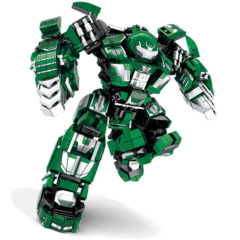 Superheroes Mecha Building Blocks Toys for Boys Super Armor Robot Model Military Warrior Action Figures Gifts for Kids Children