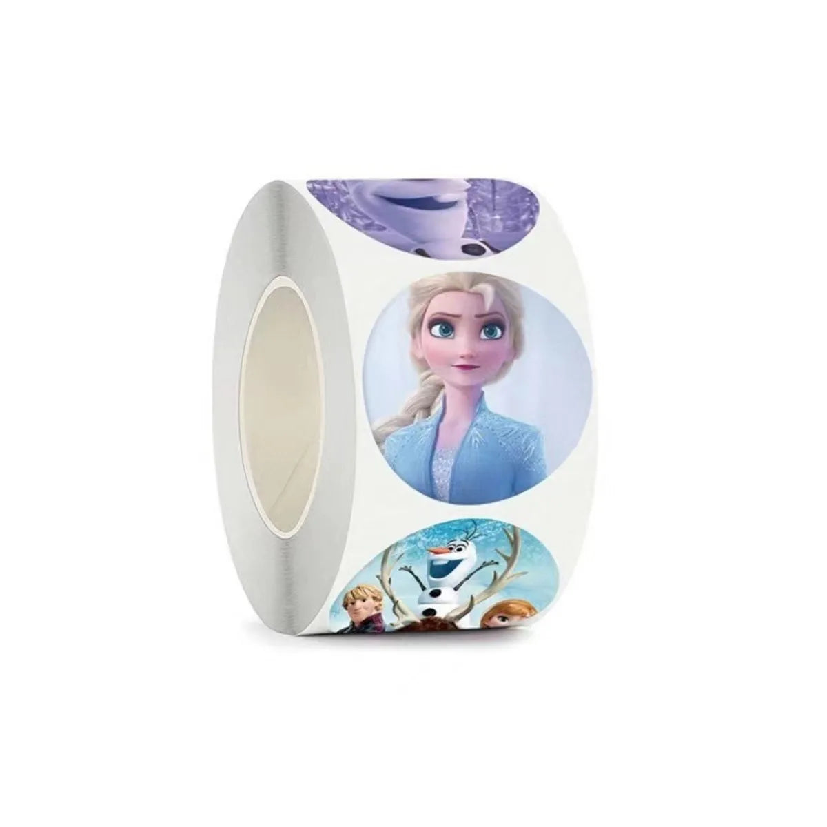 500PCS Disney Frozen Elsa Princess Stickers Anime Seal Label Decoration Cartoon Children's Party Candy Sticker Roll Sticker Gift