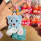 Cuddle Pacifier Bear Coccolotti Keychain Blind Box Unicorn Recording Glowing Key Buckle Flocking Custom Surprise Box Toy Gift