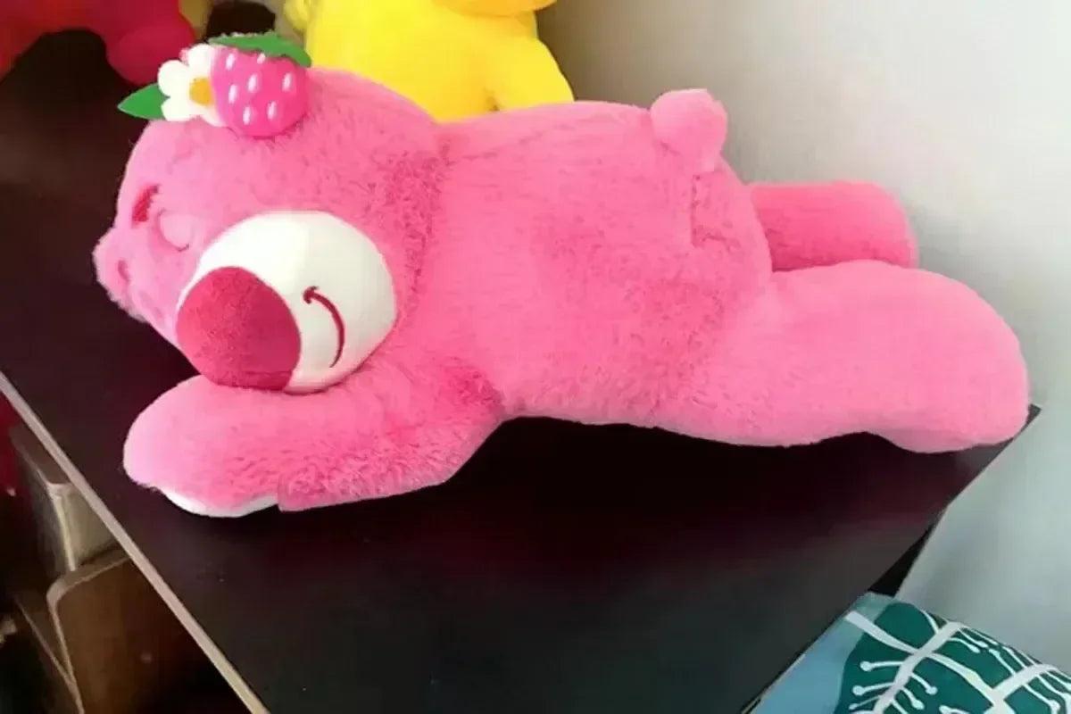 Disney Toy Story Lotso Cute Bear Strawberry Sofa Plush Pillow Stuffed Toys Children Girls Friends Festivals Birthday Gift 90cm
