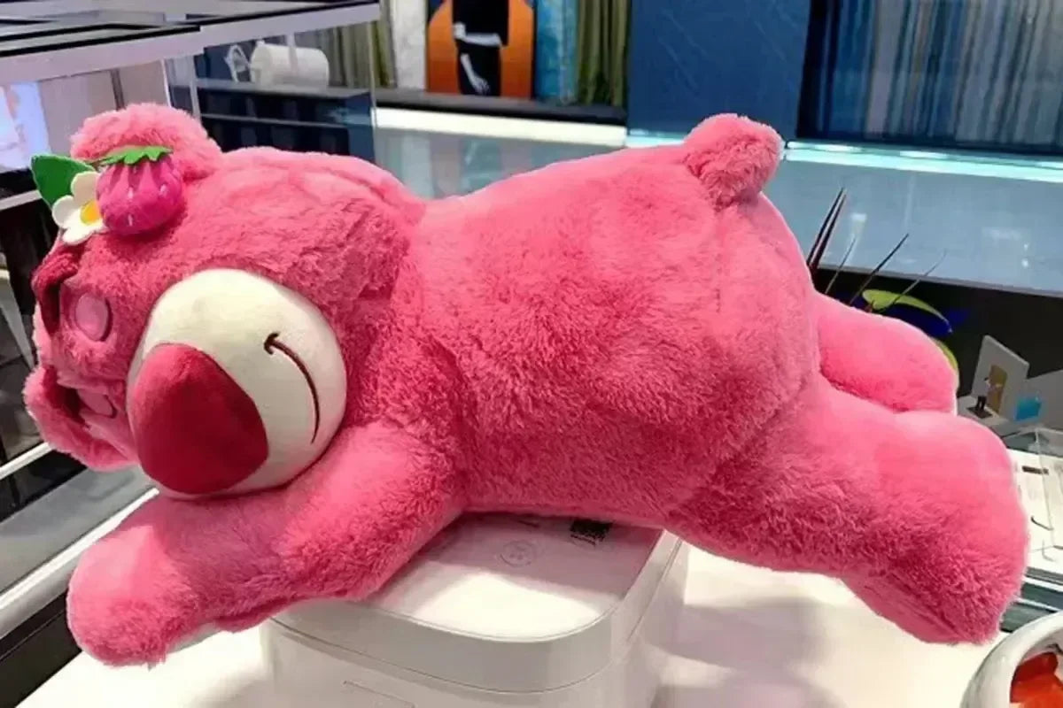 Disney Toy Story Lotso Cute Bear Strawberry Sofa Plush Pillow Stuffed Toys Children Girls Friends Festivals Birthday Gift 90cm
